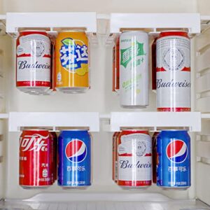 ZWMBYN Hanging Fridge Soda Can Organizer, Pull-out Fridge Drink Can Holder Drawer Organizer, Fridge Shelf Holder Storage Drink Beverage Dispenser Rack for Refrigerator Fit for 0.6in Fridge Shelf