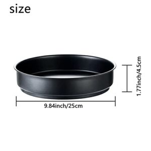 Lazy Susan Organizer Lazy Susan Turntable for Cabinet, 9.84 inch Stainless Steel Spice Rack Trays Storage for Kitchen Bathroom Pantry Cabinet Cupboard Table Organization, Black