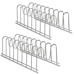 sanno pan pot lid holder rack kitchen lid organizer for plates, cutting boards bakeware, cooling racks, pots & pans, serving trays,stainless steel pack of 2