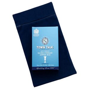 anti-tarnish zipped silver storage bag by town talk (6″ x 10 1/2″)