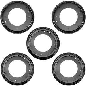 sehoi 5 pack 12 inch black lazy susan hardware, 360°rotating swivel plate with 330 lbs load capacity, ball bearings turntable lazy susan base for rotating table, display plate, serving tray