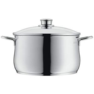 WMF Cookware Ø 20 cm Approx. 3,7L Diadem Plus Pouring Rim Glass Lid Cromargan® Stainless Steel Brushed Suitable for All Stove Tops Including Induction Dishwasher-Safe