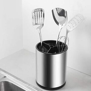 WSKC Stainless Steel Rotating Utensil Holder, 6.2L X 6.2W X 8H