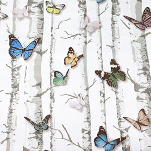 Redodeco Pretty Butterfly Rural Style Adhesive Paper Shelf Liner Peel Stick Dresser Drawer Sticker Home Deco 17.7inch by 96inch