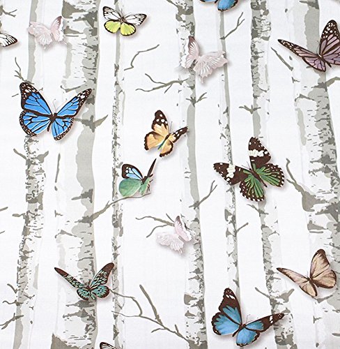 Redodeco Pretty Butterfly Rural Style Adhesive Paper Shelf Liner Peel Stick Dresser Drawer Sticker Home Deco 17.7inch by 96inch