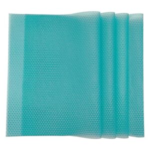 Refrigerator Liners, 4PC Refrigerator Shelf Liners for Glass Shelves, Refrigerator Mats, Fridge Pads for Cupboard Cabinet Drawer