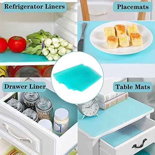 Refrigerator Liners, 4PC Refrigerator Shelf Liners for Glass Shelves, Refrigerator Mats, Fridge Pads for Cupboard Cabinet Drawer