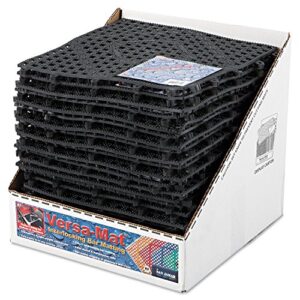 san jamar sjmvm5280bk versa-mat bar matting, 12w x 12d x 1/4h, black 24/carton