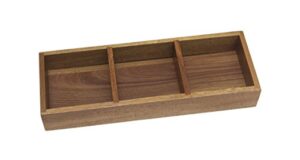 lipper international acacia organizer tray, 3-compartments, 12″ x 4 1/8″ x 1 3/4″