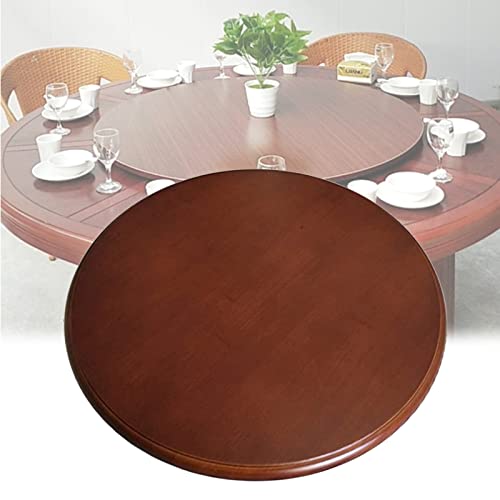 20in-38in Large Wooden Turntable Lazy Susan For Dining Table, Wooden Round Rotating Tray, 360° Swivel Lazy Susan For Home Kitchen Hotel Restaurant Serving Plate, Rotate By Hand (Color : Red-brown, S