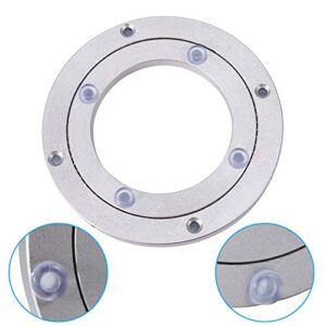 EVTSCAN lazy Susan hardware, Heavy Duty Aluminium Rotating Lazy Susan Turntable, Turntable Bearing Round Swivel Plate Hardware for Kitchen Dining-table(4inch)