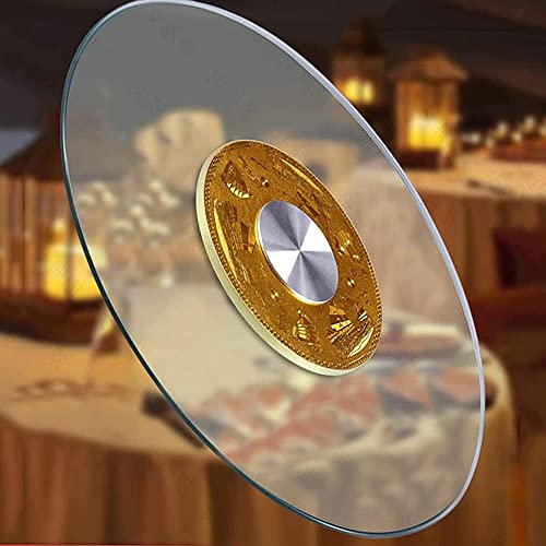 WEBUP Glass Lazy Susan Turntable 20inch 24inch 28inch 30inch 34inch 38inch Large Rotating Serving Tray Round Table Revolving Plate Tempered Glass Swivel Tray, Thick 8mm (Size : 100cm/38Inch)