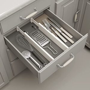 Bamboo Silverware Organizer And Drawer Divider (White) By Bellsal