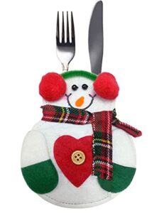 weimay 8pcs christmas dinner table decorations tableware holder christmas socks decorations christmas knife spoon fork bag for xmas party dinner table knife and fork bag table cutlery set