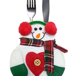 Weimay 8Pcs Christmas Dinner Table Decorations Tableware Holder Christmas Socks Decorations Christmas Knife Spoon Fork Bag for Xmas Party Dinner Table Knife and Fork Bag Table Cutlery Set