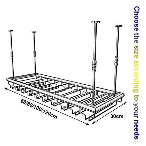 YMLSD Wine Rack,Wine Glass Rack Metal/Wine Glass Hanger Rack Hanging Storage Wine Holder/Champagne Glass Goblets Stemware Rack Holder, for Bar Kitchen Cabinet/Black/10030Cm