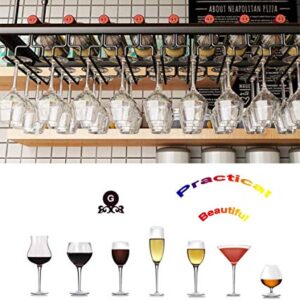 YMLSD Wine Rack,Wine Glass Rack Metal/Wine Glass Hanger Rack Hanging Storage Wine Holder/Champagne Glass Goblets Stemware Rack Holder, for Bar Kitchen Cabinet/Black/10030Cm