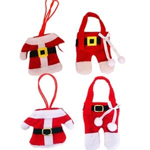 3 Sets Christmas Table Decoration Christmas Knife and Fork Cover Christmas Small Clothes Pants Cutlery Cover 1. (Style : Plastic Button)