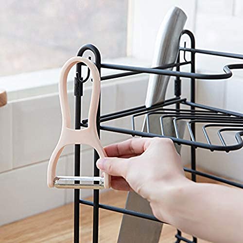 XJJZS Pot Rack - Putting The Lid Rack Board Kitchen Household Tableware Storage Rack Wrought Iron