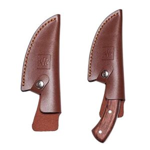 altomino handmade fixed blade sharp knife’s pu leather sheath, kitchen knife sheath, butcher knife cover