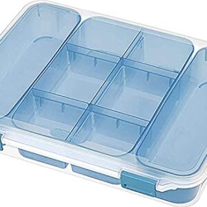 Sterilite 14028606 Divided Storage Case, Capacity: 10 lb /4.5 kg, Blue