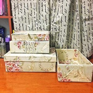 HOYOYO Self-Adhesive Shelf Liners Paper, Removable Self Adhesive Shelf Liner Dresser Drawer Wall Stickers Home Decoration, Beige Peony Floral 17.8 x 118 Inches