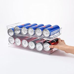 ondisplay fifo refrigerator soda/beer can organizer – stores 12 cans in fridge w/auto feed