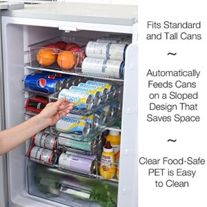 OnDisplay FIFO Refrigerator Soda/Beer Can Organizer - Stores 12 Cans in Fridge w/Auto Feed