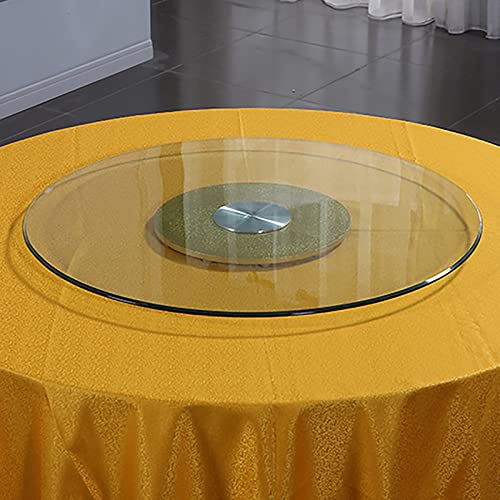 Lazy Susan Glass Clear Turntable, 360 Rotating Swivel Turntable Bearing, Round Heavy Duty Ball Aluminum Alloy Silent Bearing, Large Swivel Base For Kitchen Dining Table, 23in/27in/31in/35in/38in (Col