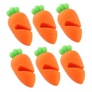 NOLITOY 12 pcs Pan Helpers Spill-proof Spill Stove Holder Cartoon Lid Easter for Pot Cooking Saucepan Keep Stand Supplies Spoon Party Restaurant Silicone Over Lifts Lifter Carrot