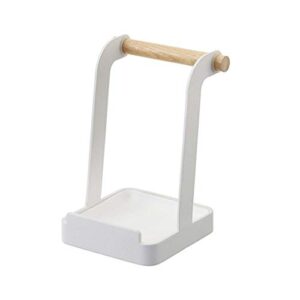 JKPOWER Spoon Pot Lid Shelf Plate Pan Stand Rest Holder Storage Rack Kitchen Utensil Pot Lid Holder White