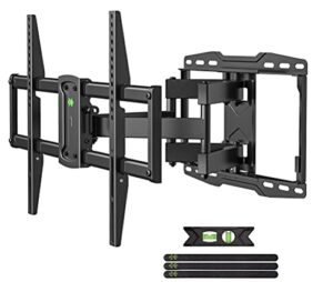 full motion tv mount, usx mount tv wall mount for most 37-75 inch tvs, holds up to 132lbs, max vesa 600x400mm, swivel tv mount bracket with dual articulating arms tilt rotation fits 16″ wood stud