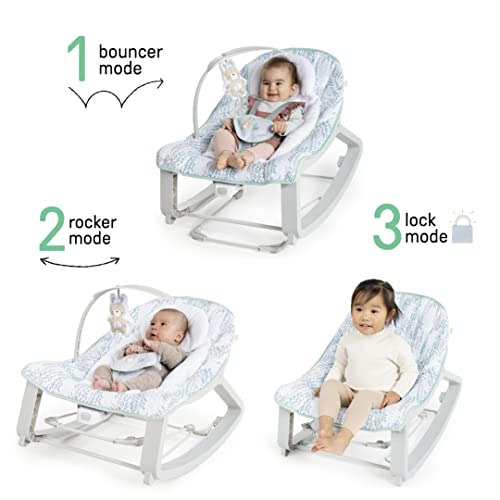 Ingenuity Keep Cozy 3-in-1 Grow with Me Vibrating Baby Bouncer Seat & Infant to Toddler Rocker - Spruce, Newborn and up