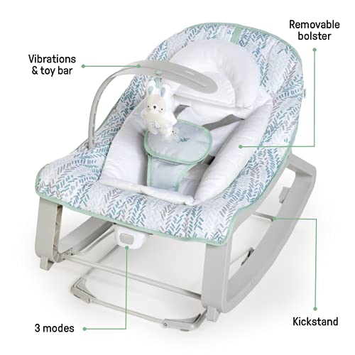 Ingenuity Keep Cozy 3-in-1 Grow with Me Vibrating Baby Bouncer Seat & Infant to Toddler Rocker - Spruce, Newborn and up