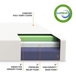 Best Price Mattress 8" Signature Green Tea Memory Foam Mattress, Twin