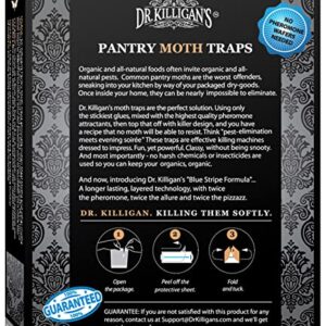 Dr. Killigan's Premium Pantry Moth Traps with Pheromones Prime | Non-Toxic Sticky Glue Trap for Food and Cupboard Moths in Your Kitchen | How to Get Rid of Moths | Organic (6, Black)