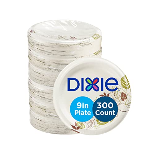 Georgia-Pacific Dixie® 8.5" Medium-Weight Paper Plates by GP PRO, Pathways®, UX9P300, 300 Count (50 Plates Per Pack, 6 Sleeves Per Case)