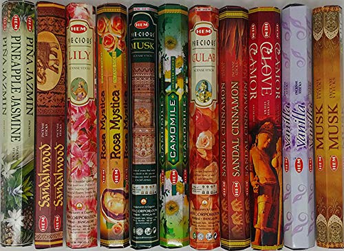 Hem Incense -12 Box Best Variety Pack 20 Sticks Each - 240 Sticks - 240g - 45+min Burn…