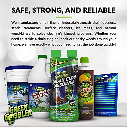 Green Gobbler ENZYMES for Grease Trap & Sewer - Controls Foul Odors & Breaks Down Grease, Paper, Fat & Oil in Sewer Lines, Septic Tanks & Grease Traps (1 Gallon)