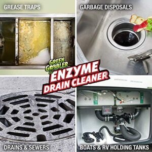 Green Gobbler ENZYMES for Grease Trap & Sewer - Controls Foul Odors & Breaks Down Grease, Paper, Fat & Oil in Sewer Lines, Septic Tanks & Grease Traps (1 Gallon)