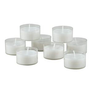 Stonebriar 96 Pack Unscented 6 to 7 Hour Extended Burn Time Clear Cup Tea Light Candles