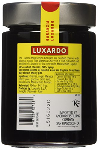 Luxardo, Gourmet Cocktail Maraschino Cherries 400G Jar