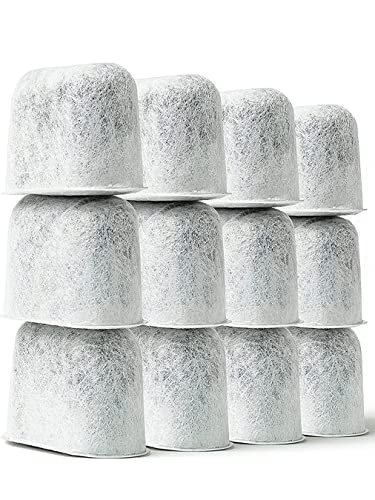 K&J 12-Pack of Cuisinart Compatible Replacement Charcoal Water Filters for Coffee Makers - Fits all Cuisinart and Braun BrewSense Coffee Makers