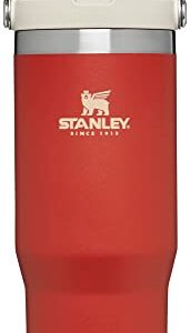 Stanley IceFlow Stainless Steel Tumbler with Straw - Vacuum Insulated Water Bottle for Home, Office or Car - Reusable Cup with Straw Leakproof Flip - Cold for 12 Hours or Iced for 2 Days (Carnelian)