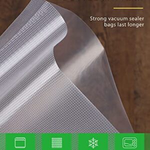 Syntus Vacuum Sealer Bags, 6 Pack 3 Rolls 11" x 20' and 3 Rolls 8" x 20' Commercial Grade Bag Rolls, Food Vac Bags for Storage, Meal Prep or Sous Vide