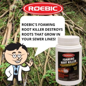 Roebic FRK-1LB Foaming Root Killer, Clears Pipes and Stops New Growth, Safe for All Plumbing, 1 Pound White