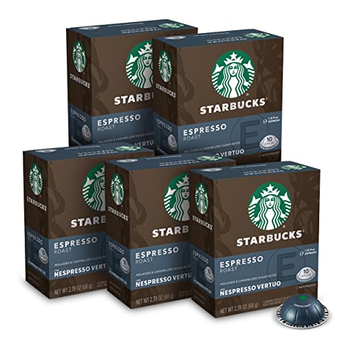 Starbucks by Nespresso Dark Roast Espresso (50-count single serve capsules, compatible with Nespresso Vertuo Line System)