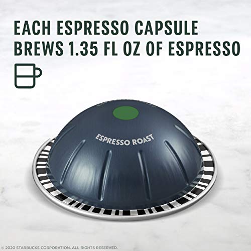 Starbucks by Nespresso Dark Roast Espresso (50-count single serve capsules, compatible with Nespresso Vertuo Line System)