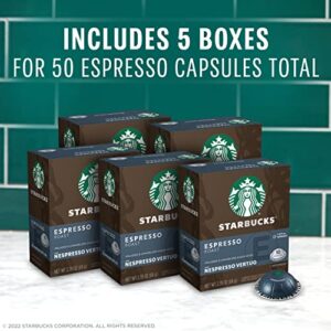 Starbucks by Nespresso Dark Roast Espresso (50-count single serve capsules, compatible with Nespresso Vertuo Line System)