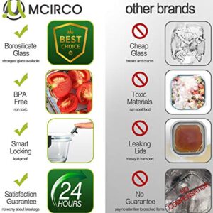 M MCIRCO [10-Pack,22 Oz Glass Meal Prep Containers,Glass Food Storage Containers with lids,Glass Lunch Containers,Microwave, Oven, Freezer and Dishwasher (22 Oz)